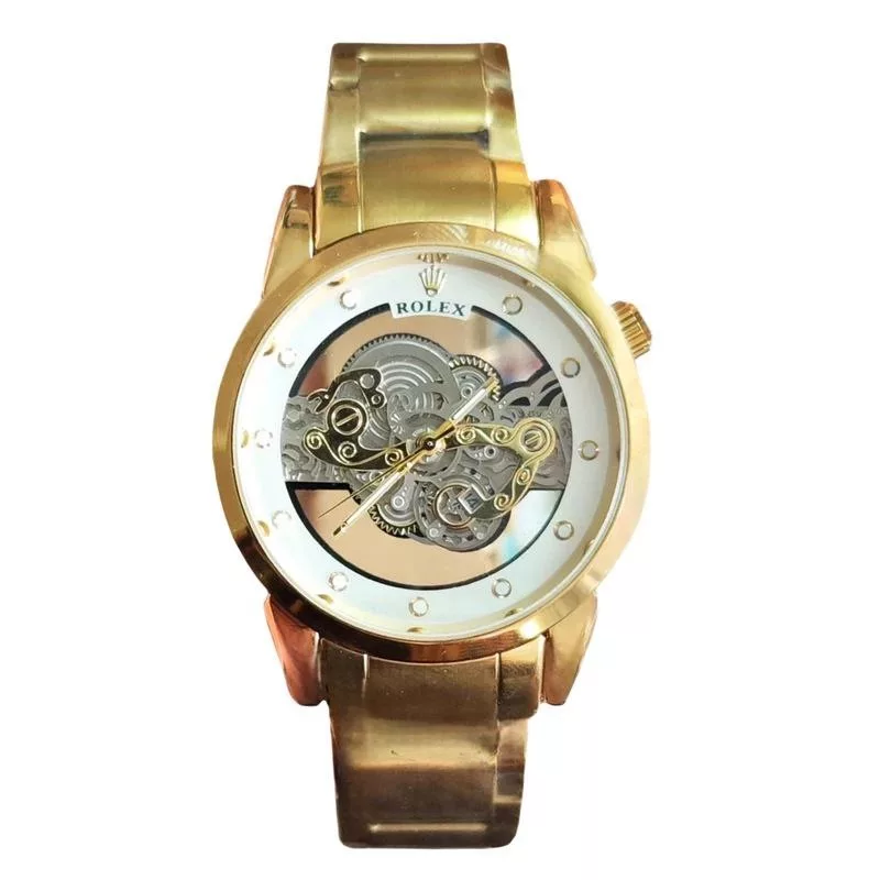 ساعت مچی عقربه‌ای مردانه  مدل موتور پیدا پشت شیشه ای