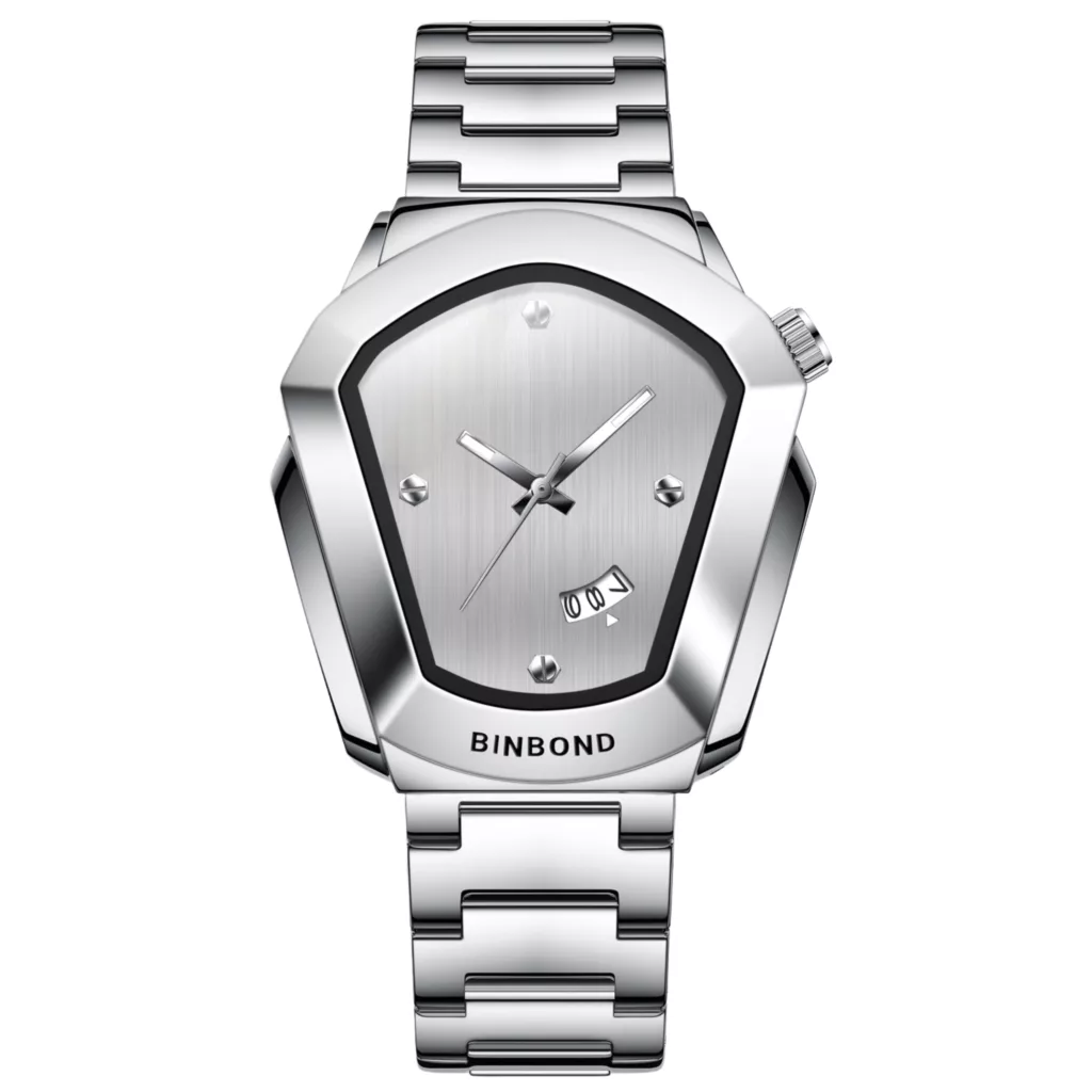 ساعت مچی عقربه‌ای کوارتز مردانه بین باند مدل لومینوس بند استیل کد ۲