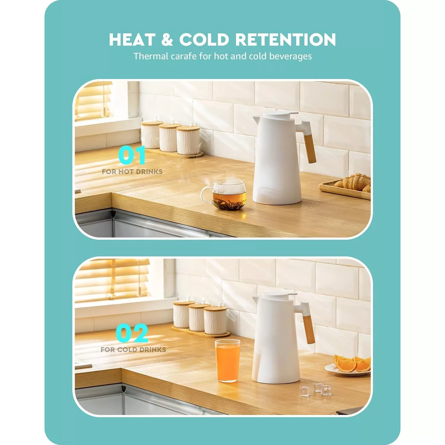 فلاسک مدل Warm and Cold گنجایش 1 لیتر