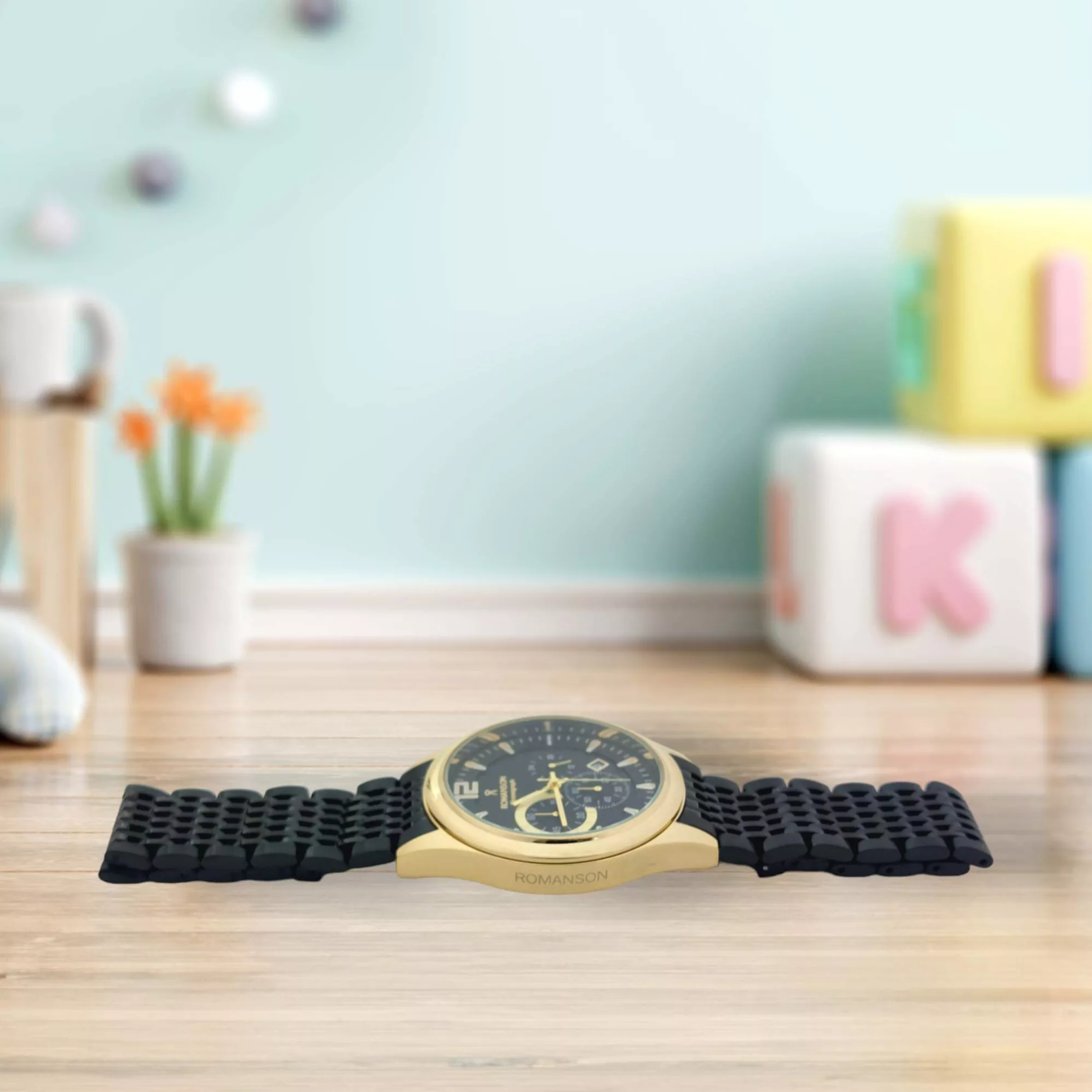 ساعت مچی عقربهای مردانه رومانسون مدل سه موتور فعال کرنوگراف کد 2093BGB