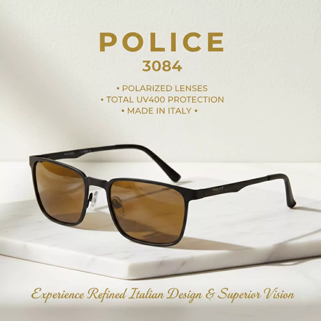 عینک آفتابی مستطیلی پلیس مدل SPL 3084