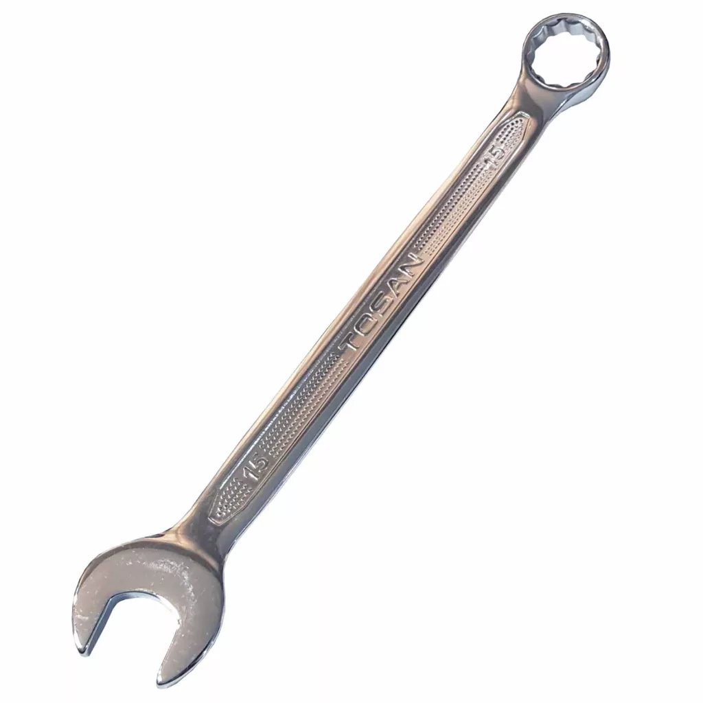 آچار یکسر تخت و یکسر رینگی توسن مدل TI101-15 سایز 15 میلی متر