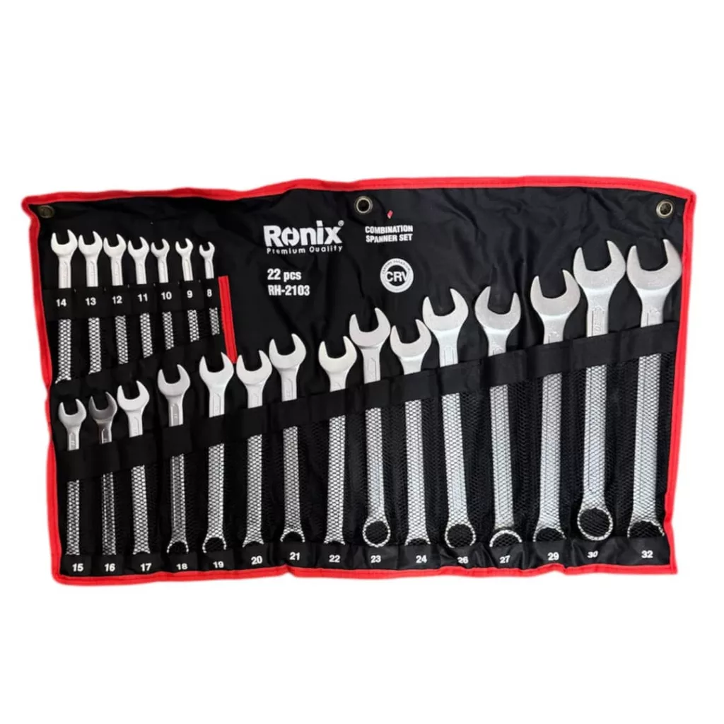 آچار یکسر تخت و یکسر رینگی  رونیکس مدل RH – 2103 بسته 22 عددی