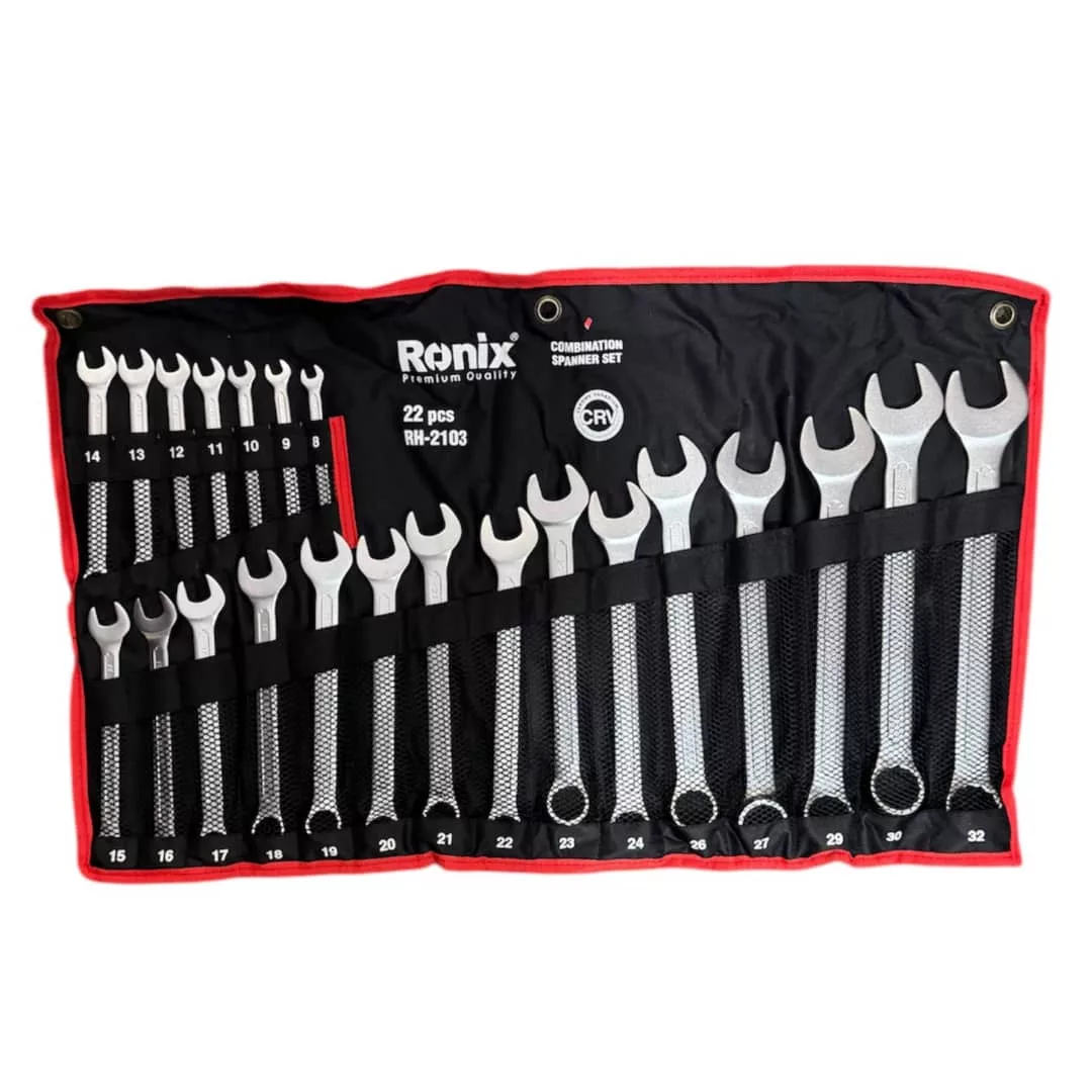 آچار یکسر تخت و یکسر رینگی  رونیکس مدل RH - 2103 بسته 22 عددی