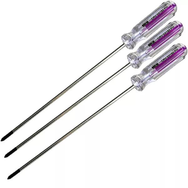 پیچ گوشتی چهارسو میکس مدل AT-3×150 مجموعه 3 عددی