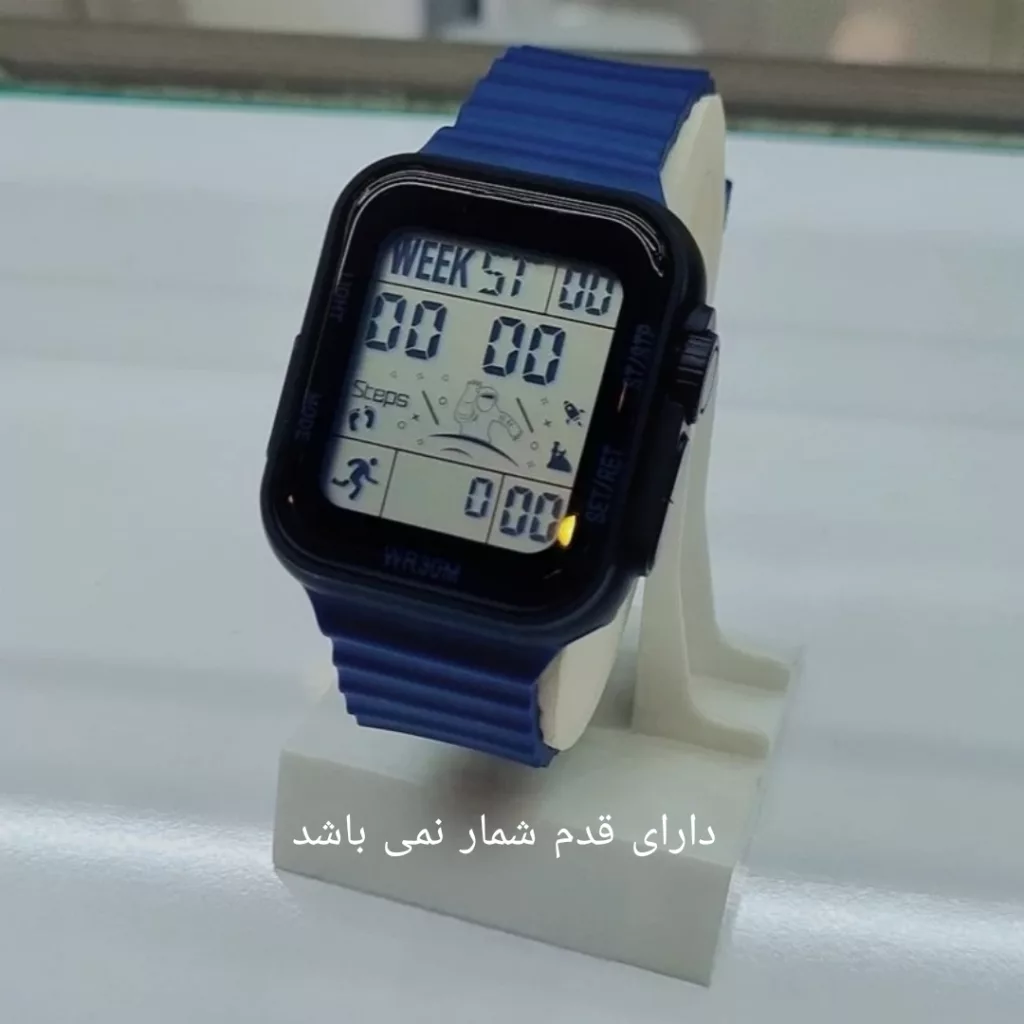 ساعت مچی دیجیتال مدل  اسپرت تک زمانه کرنوگراف بند پیو ضد آب استخری کد B2