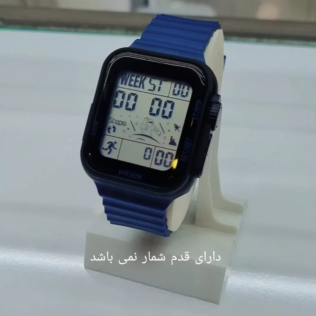 ساعت مچی دیجیتال مدل  اسپرت تک زمانه کرنوگراف بند پیو ضد آب استخری کد B2