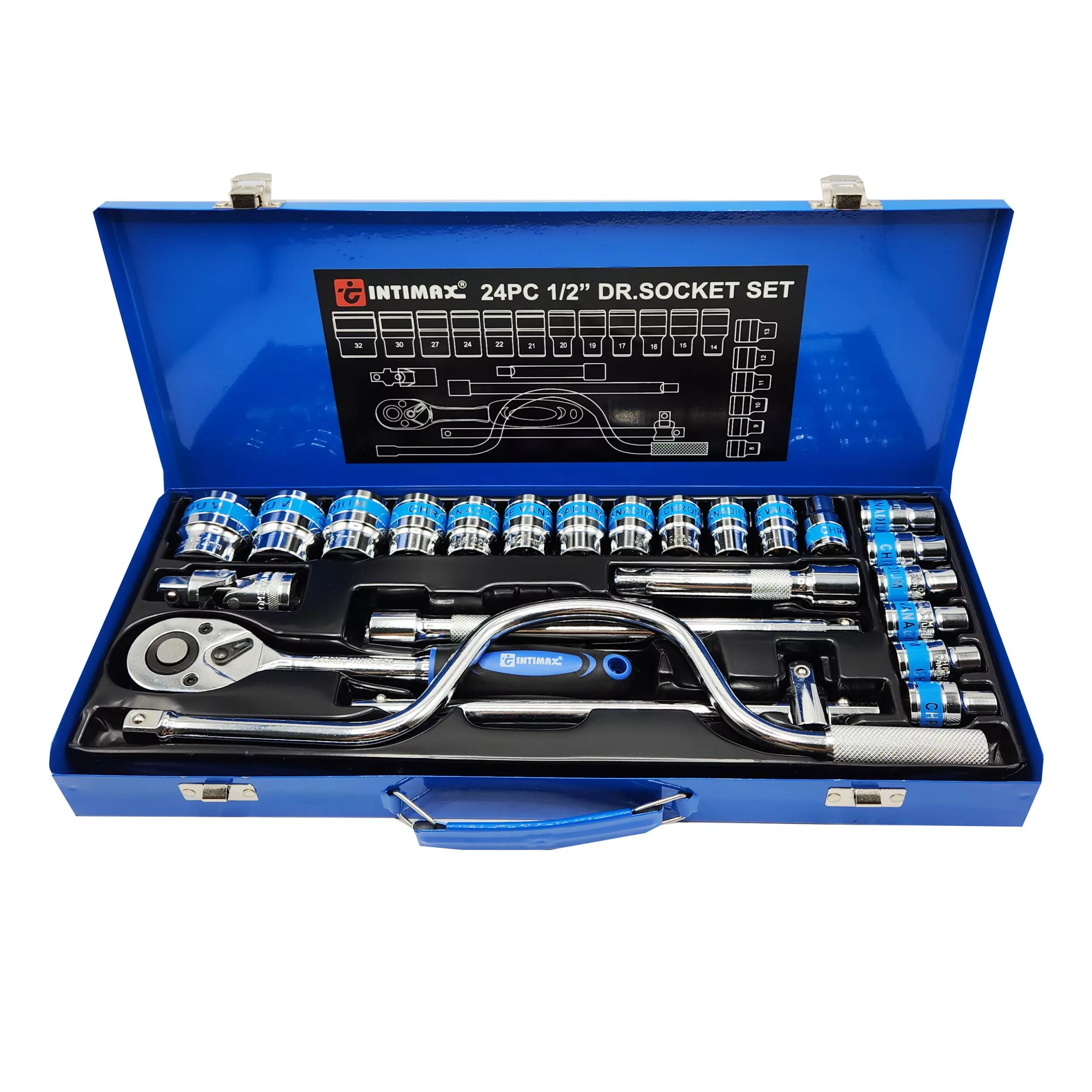 مجموعه 24 عددی آچار بکس صنعتی اینتیمکث کد 24p