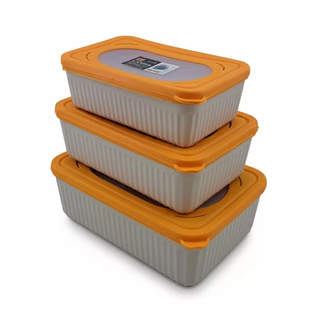 ظرف نگهدارنده کاپریس مدل مستطیل مجموعه سه عددی