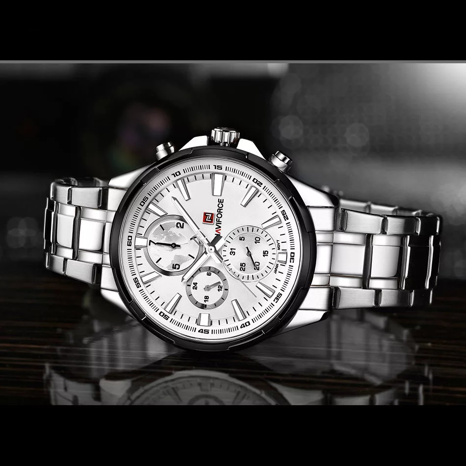 ساعت مچی عقربه‌ای کوارتز مردانه نیوی فورس مدل NF9089M -S-WW