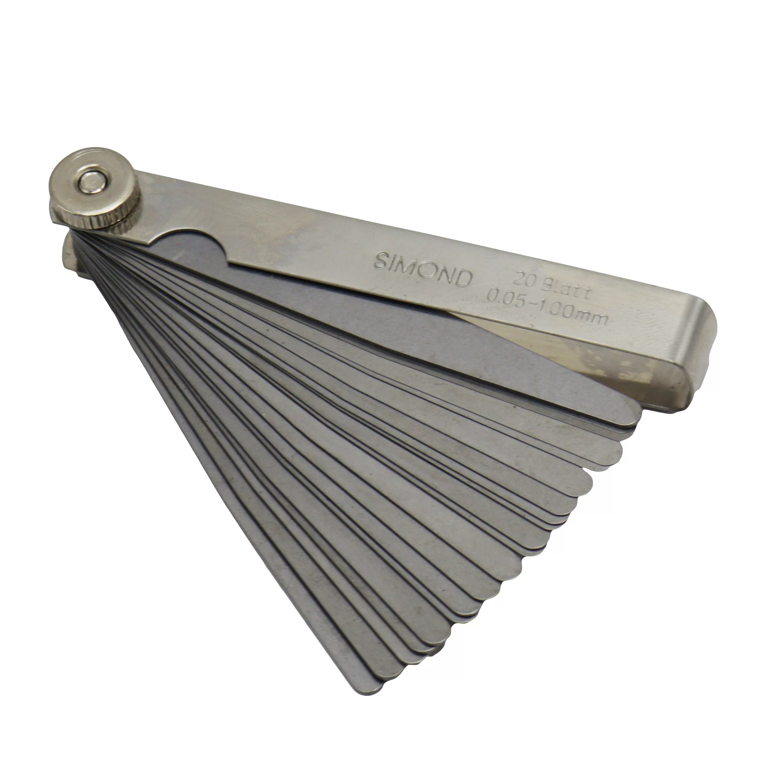 آچار فیلر سیموند مدل YP-0.05-1MM-20 مجموعه 20 عددی