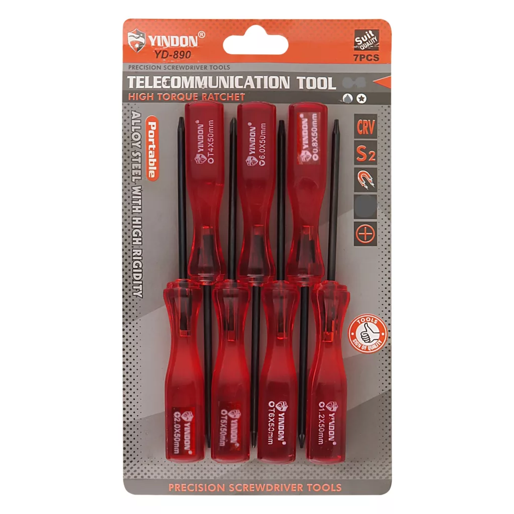 پیچگوشتی موبایلی یندون مدل YINDON-007 مجموعه 7 عددی