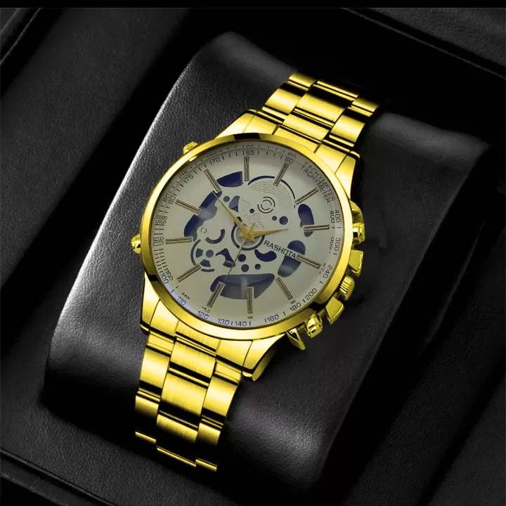 ساعت مچی عقربه‌ای مردانه مدل اسپرت بند فلزی کد a1