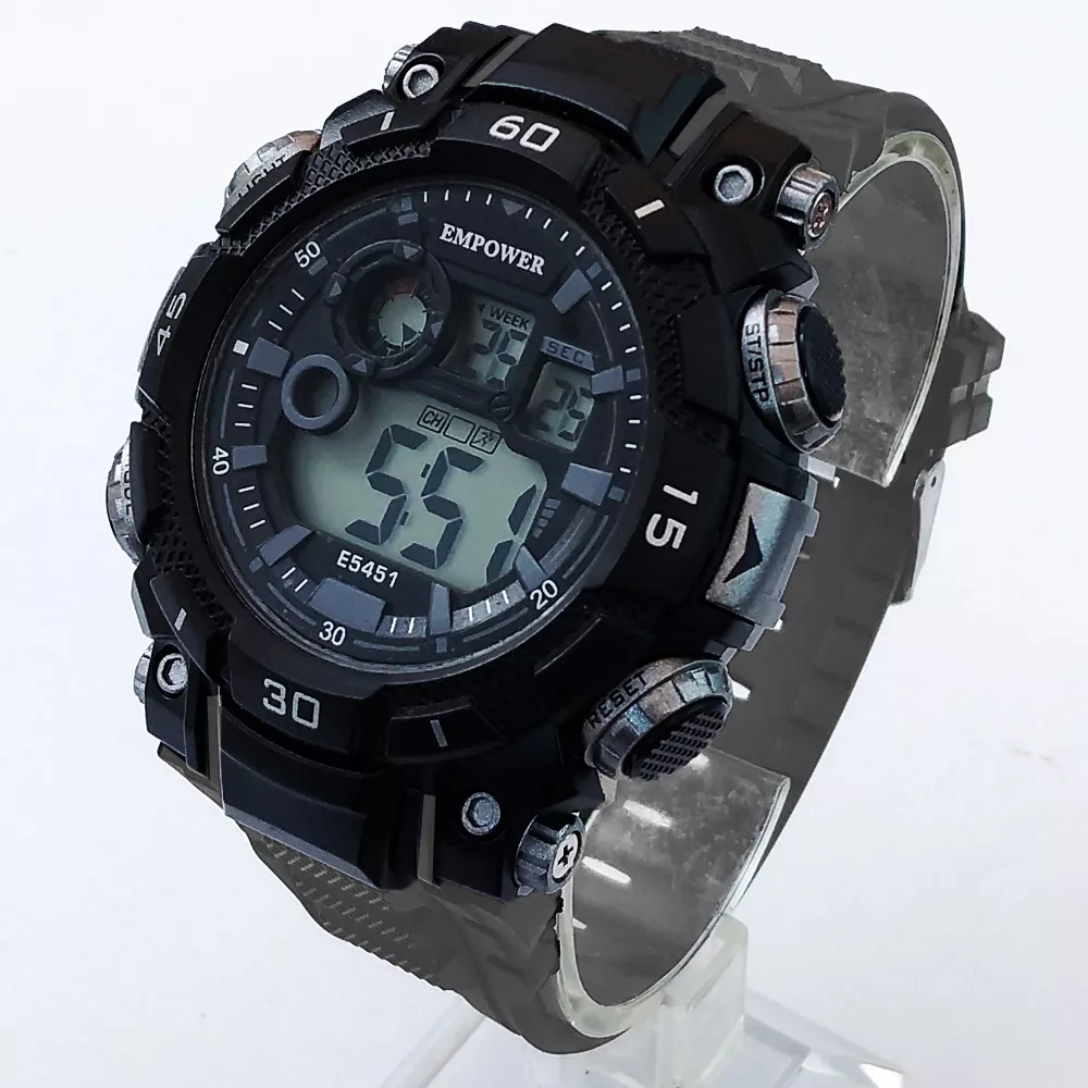 ساعت مچی دیجیتال مردانه مدل چراغدار کرنومتردار کد 61