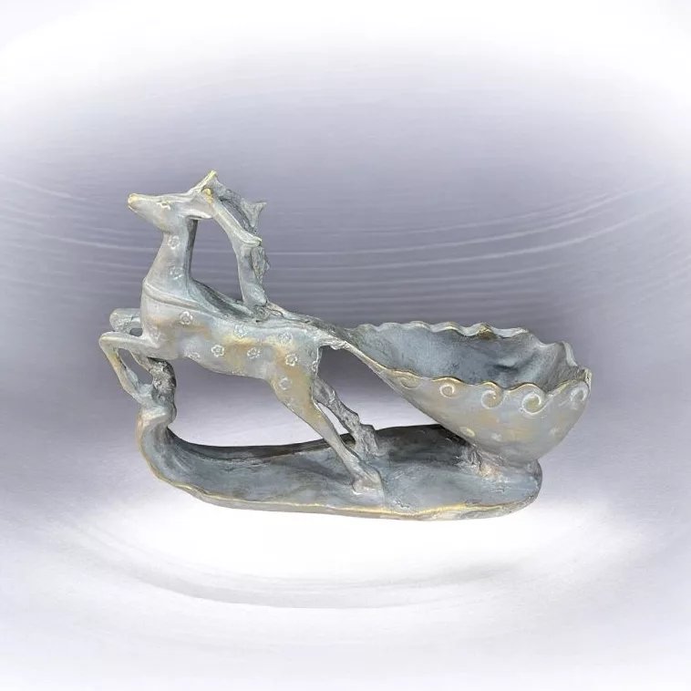 ظرف نگهدارنده بطری طرح گوزن مدل رومیزی