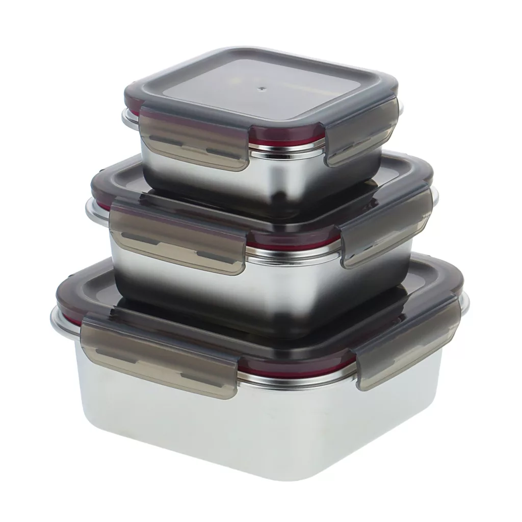 ظرف نگهدارنده مدل مربع بسته سه عددی