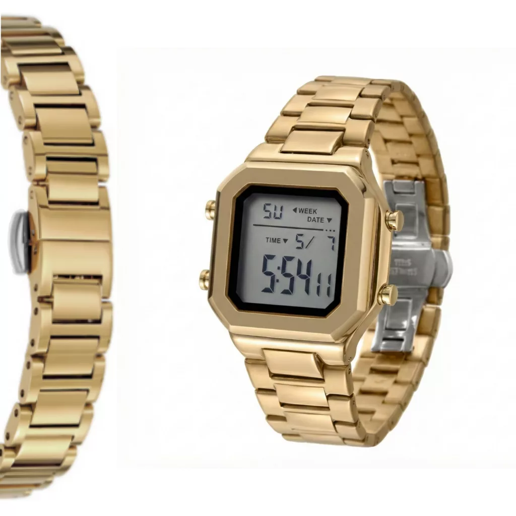 ساعت مچی دیجیتال مردانه مدل اسپرت بند استیل کرنوگراف ضد آب استخری کد ۱