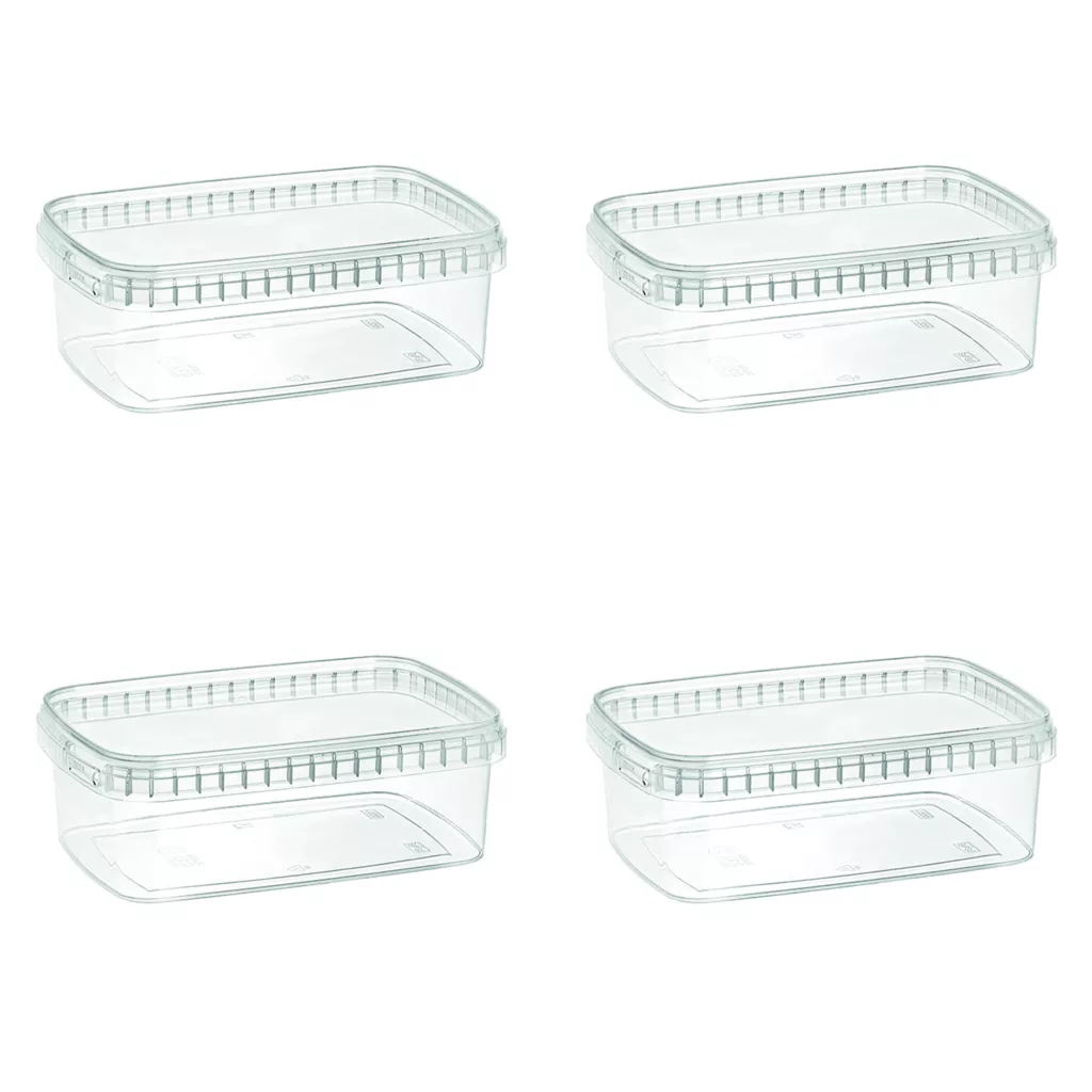 ظرف نگهدارنده طب پلاستیک مدل 1000C بسته 4 عددی