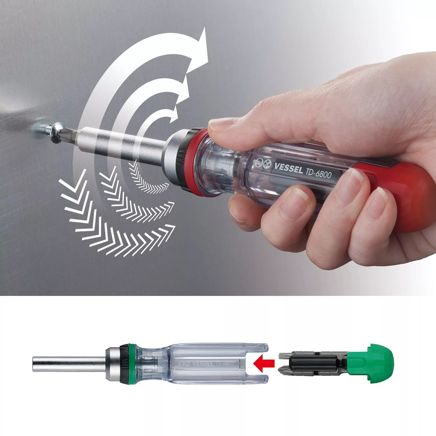 پیچ گوشتی ججغجغه ای وسل مدل TD-6808TX بسته 9 عددی