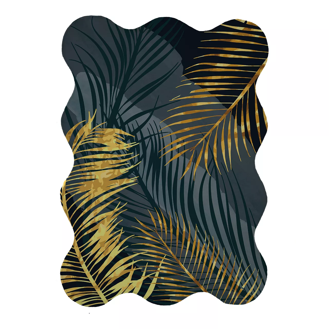 پادری مدل دالبر طرح برگ کد 8963 سایز 80x110 سانتی متر