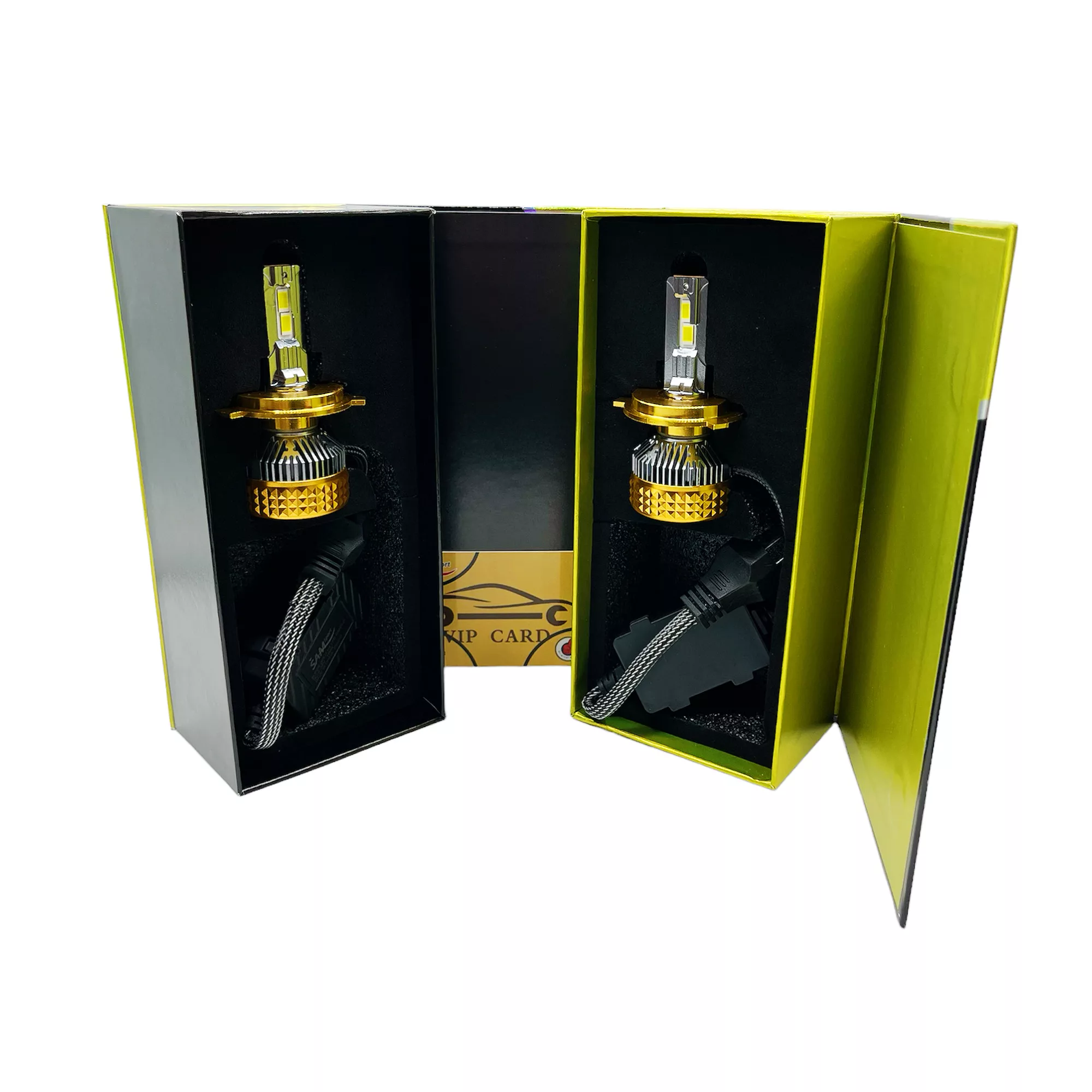 هدلایت لامپ خودرو سام مدل SUPER GOLD پایه H4 بسته دو عددی