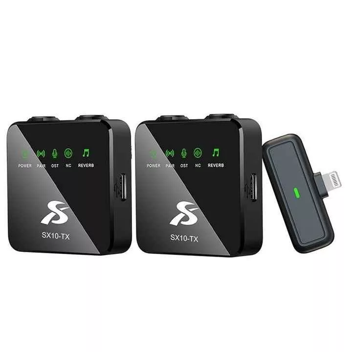 ست میکروفن بی سیم مدل SX10 Dual با درگاه اتصال lightening