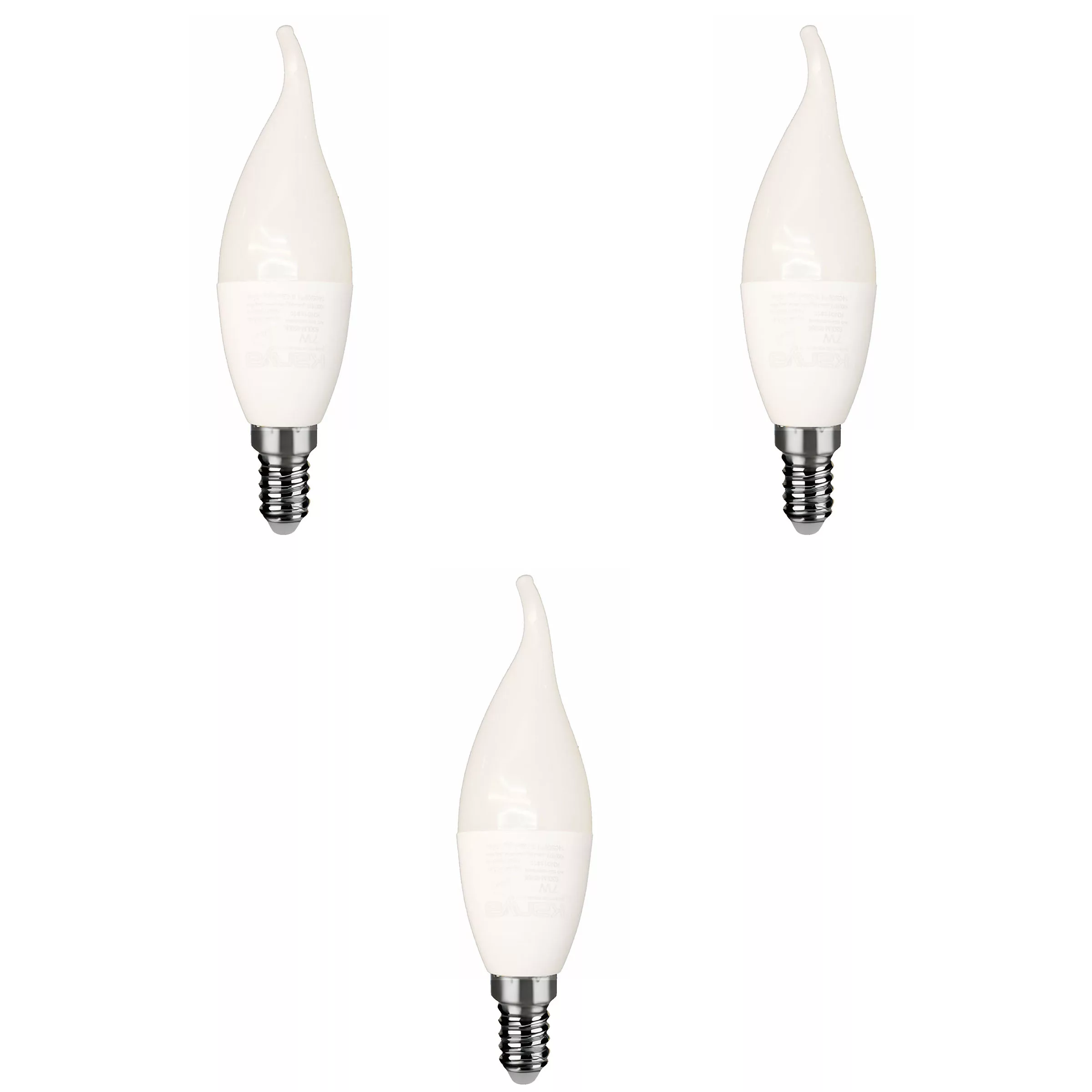 لامپ کم مصرف 7 وات کانیا مدل اشکی پایه E14 بسته 3 عددی