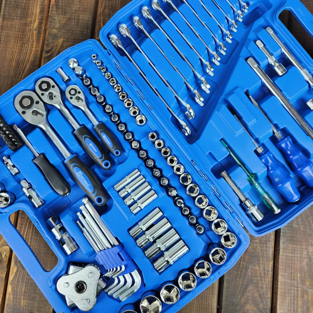 آچار بکس و سری آچار صنعتی اینتیمکس کد 4008 مجموعه 121 عددی