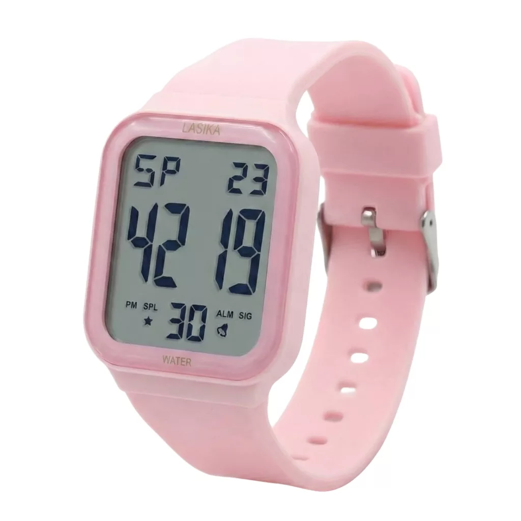 ساعت مچی دیجیتال لاسیکا مدل اسپرت تک زمانه کرنوگراف بند پیو کد L4
