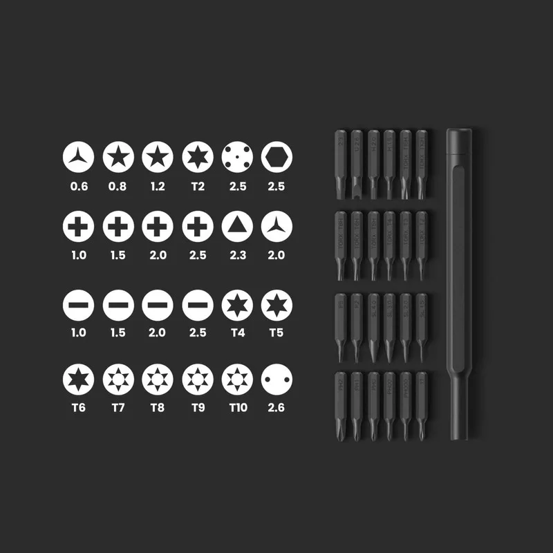 پیچ گوشتی و سری پیچ گوشتی  مدل 602 مجموعه 25 عددی