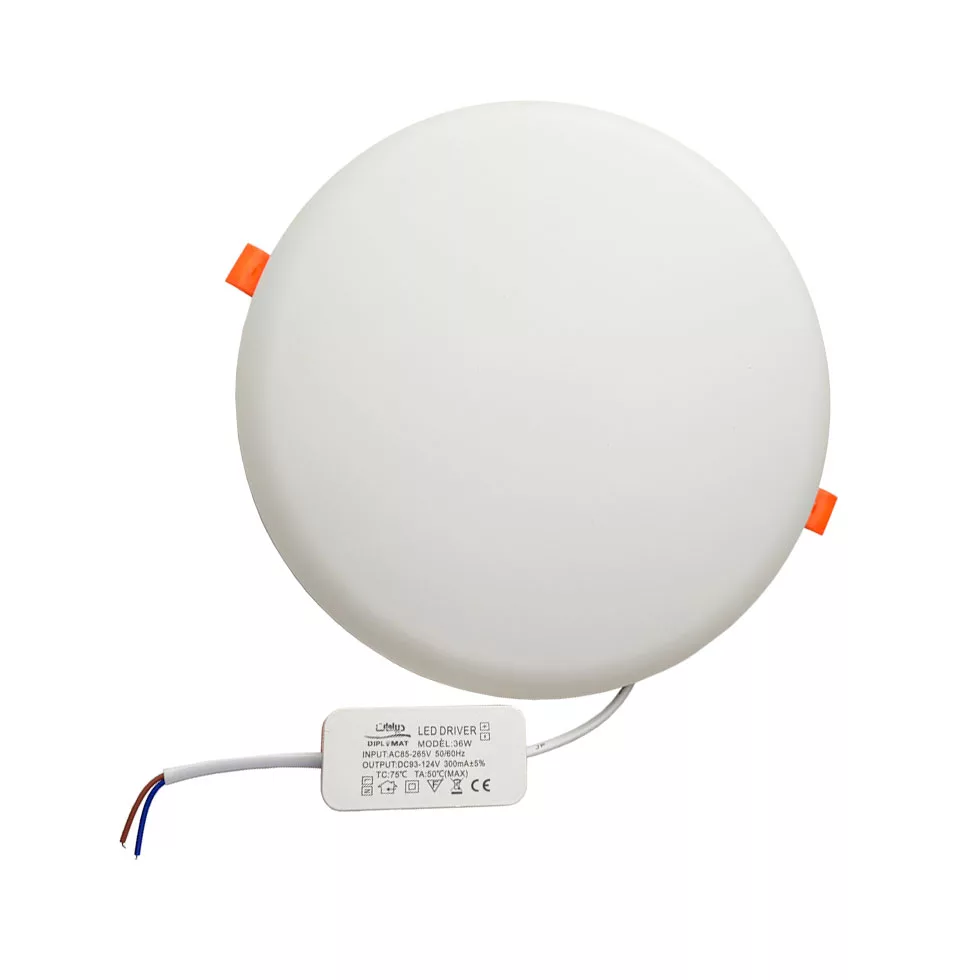 هالوژن سقفی ال ای دی 36 وات دیپلمات مدل فول لایت طرح فنر متغیر توکار گرد