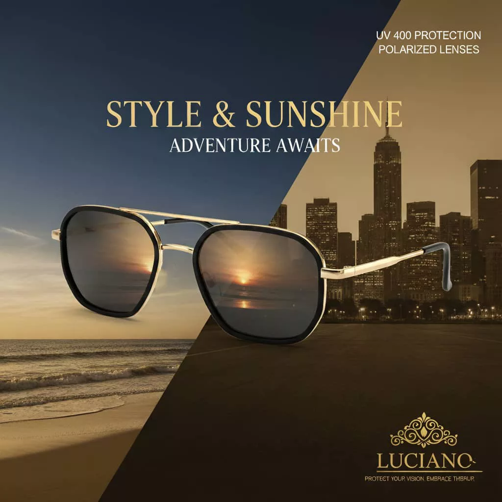 عینک آفتابی مربعی لوسیانو مدل P 9589 C3