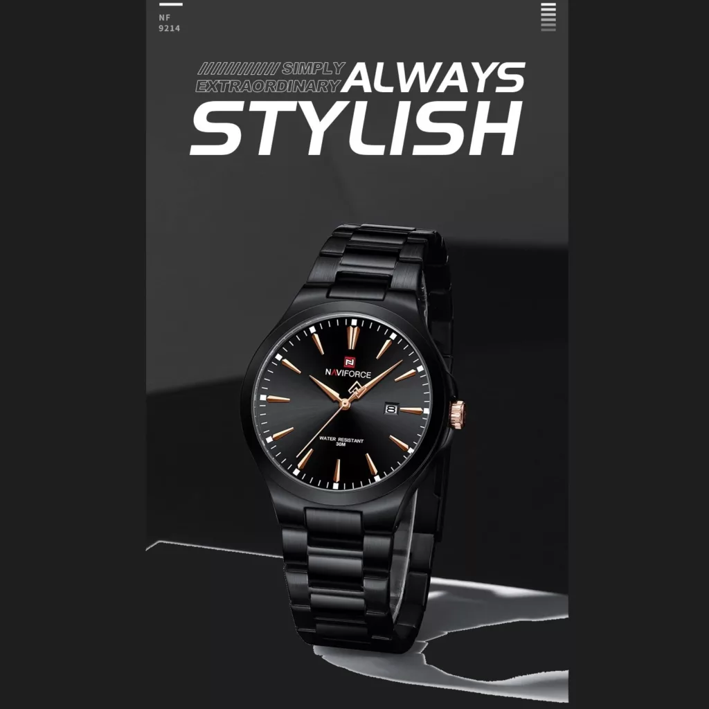 ساعت مچی عقربه‌ای مردانه نیوی فورس مدل NF9214BB