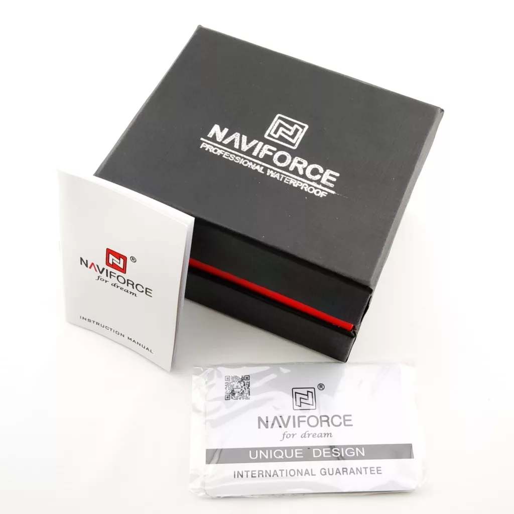 ساعت مچی عقربه‌ای مردانه نیوی فورس مدل دو تقویم NF 9229SB