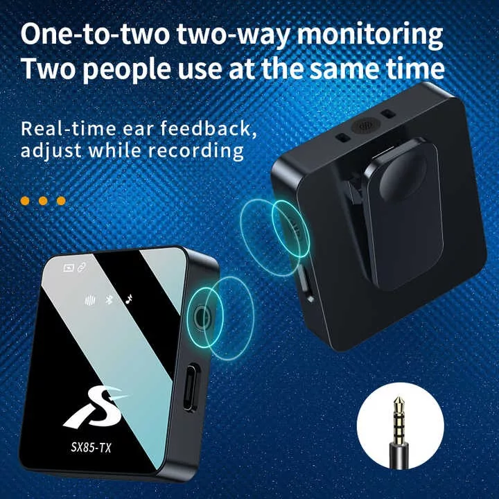 ست میکروفن بی سیم مدل SX85 با درگاه اتصال Typec