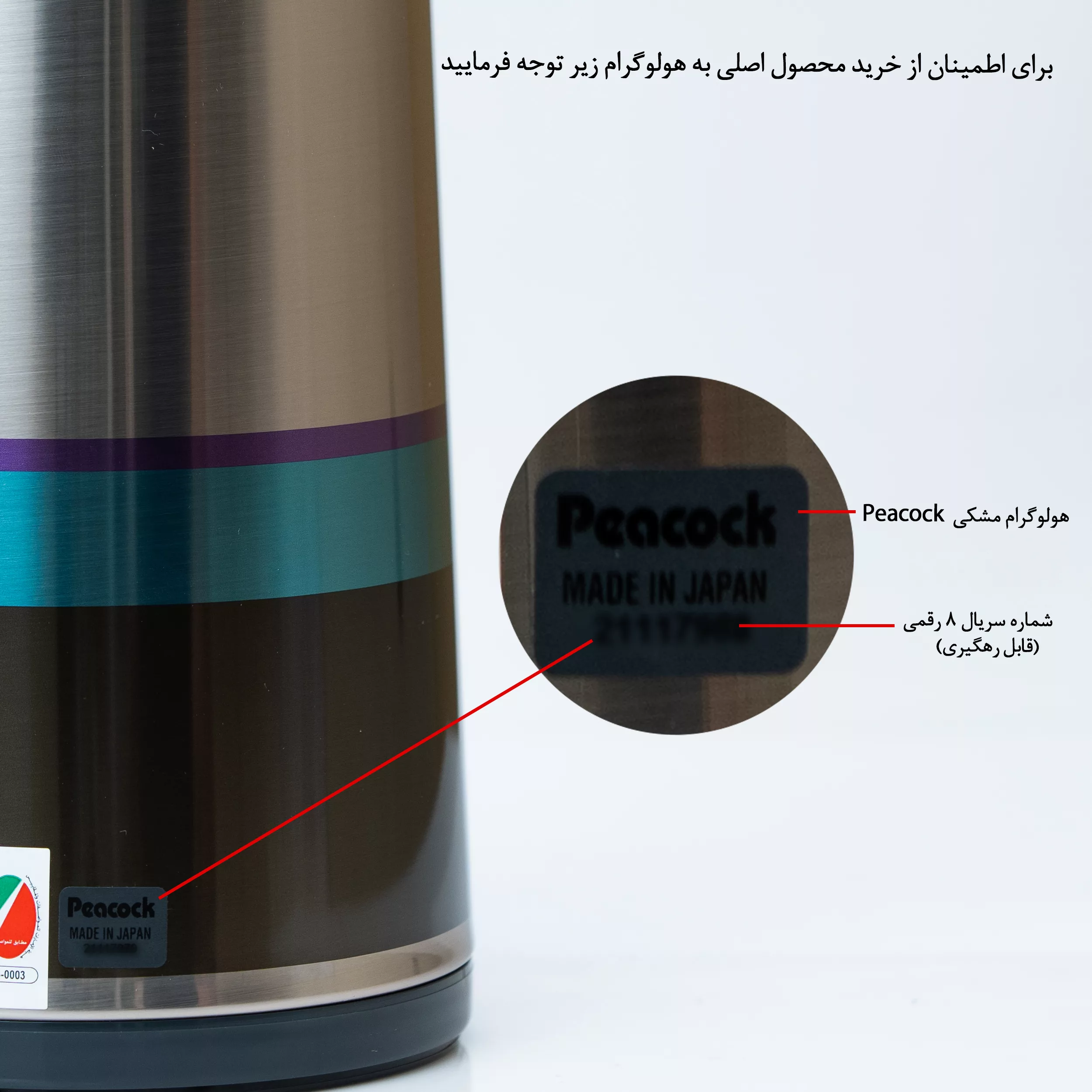 فلاسک پیکوک مدل Social کد 1Japan گنجایش 1.9 لیتر