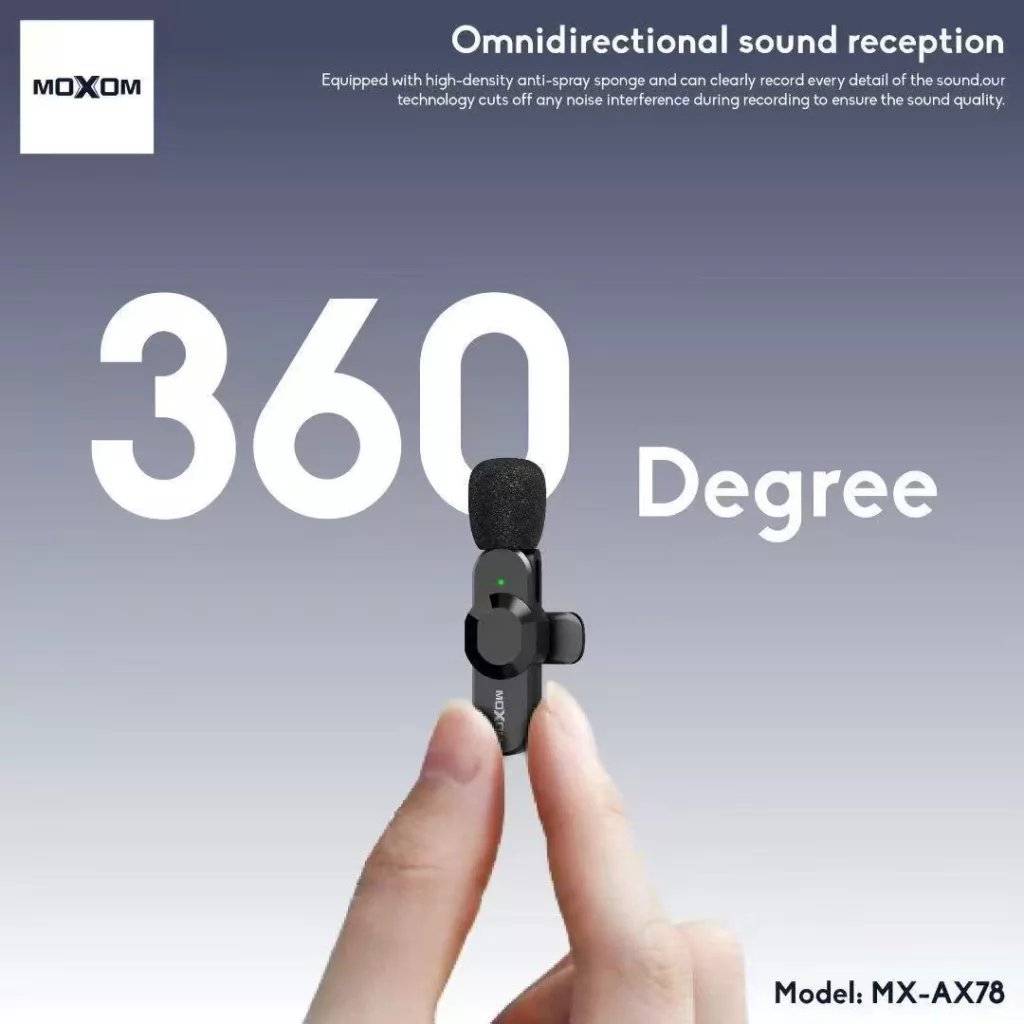 ست میکروفن بی سیم موکسوم مدل MX-AX78 با درگاه اتصال USB-C/لایتنینگ
