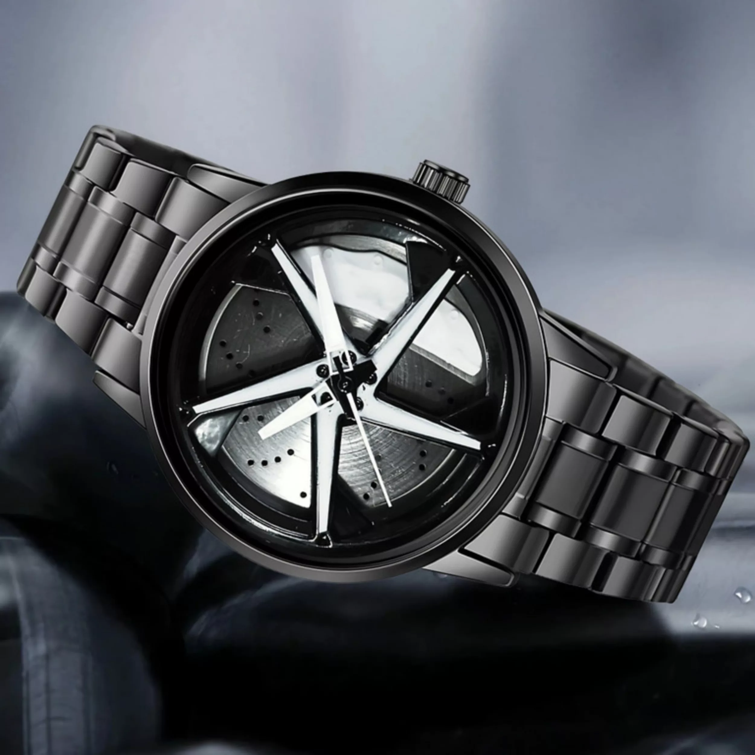 ساعت مچی عقربه‌ای کوارتز مردانه مدل اسپرت صفحه رینگ چرخان کد S8