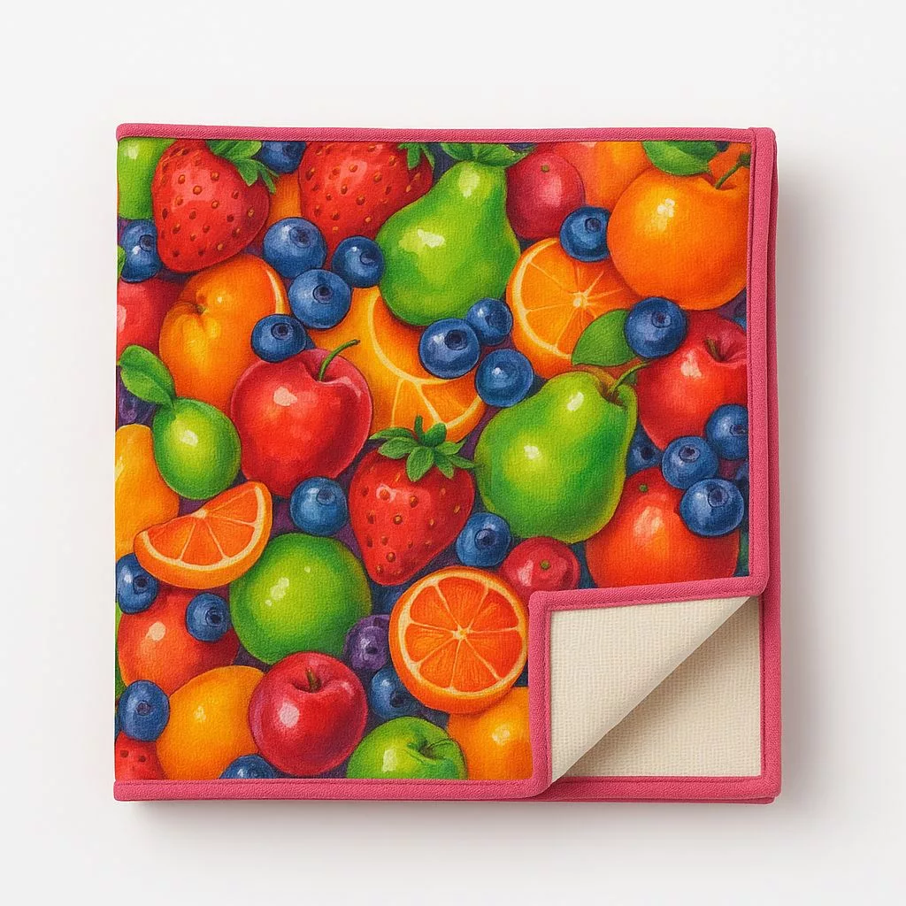 سفره 4 نفره مدل پارچه ای میوه 2 سایز 100*75 سانتی متر