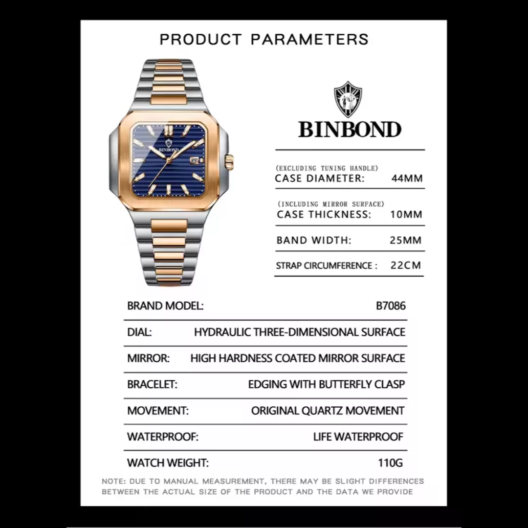 ساعت مچی عقربه‌ای کوارتز مردانه بین باند مدل اسپرت بند استیل قفل مخفی کد B7