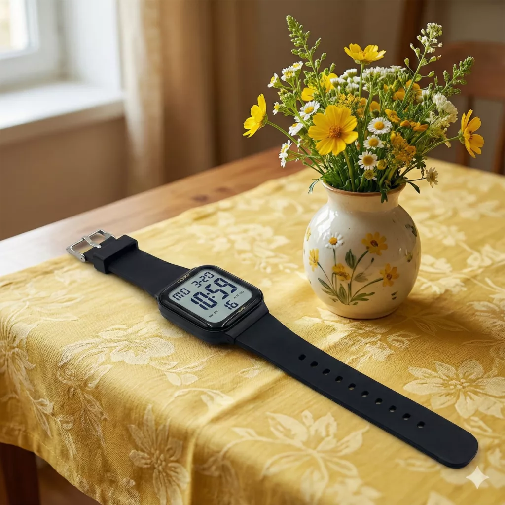 ساعت مچی دیجیتال لاسیکا مدل اسپرت تک زمانه کرنوگراف بند پیو کد L3