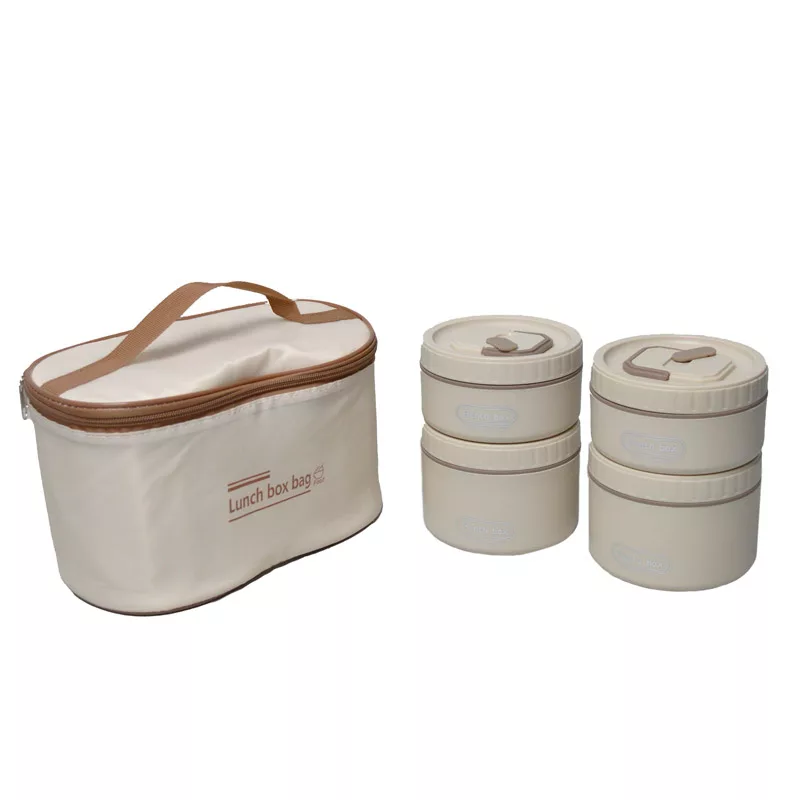 ظرف غذا مدل GS-M-217086 مجموعه چهار عددی به همراه کیف