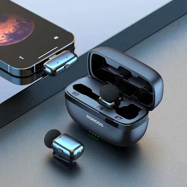 میکروفن حرفه ای یقه ای پرودو مدل LFST188 با درگاه اتصال Type C