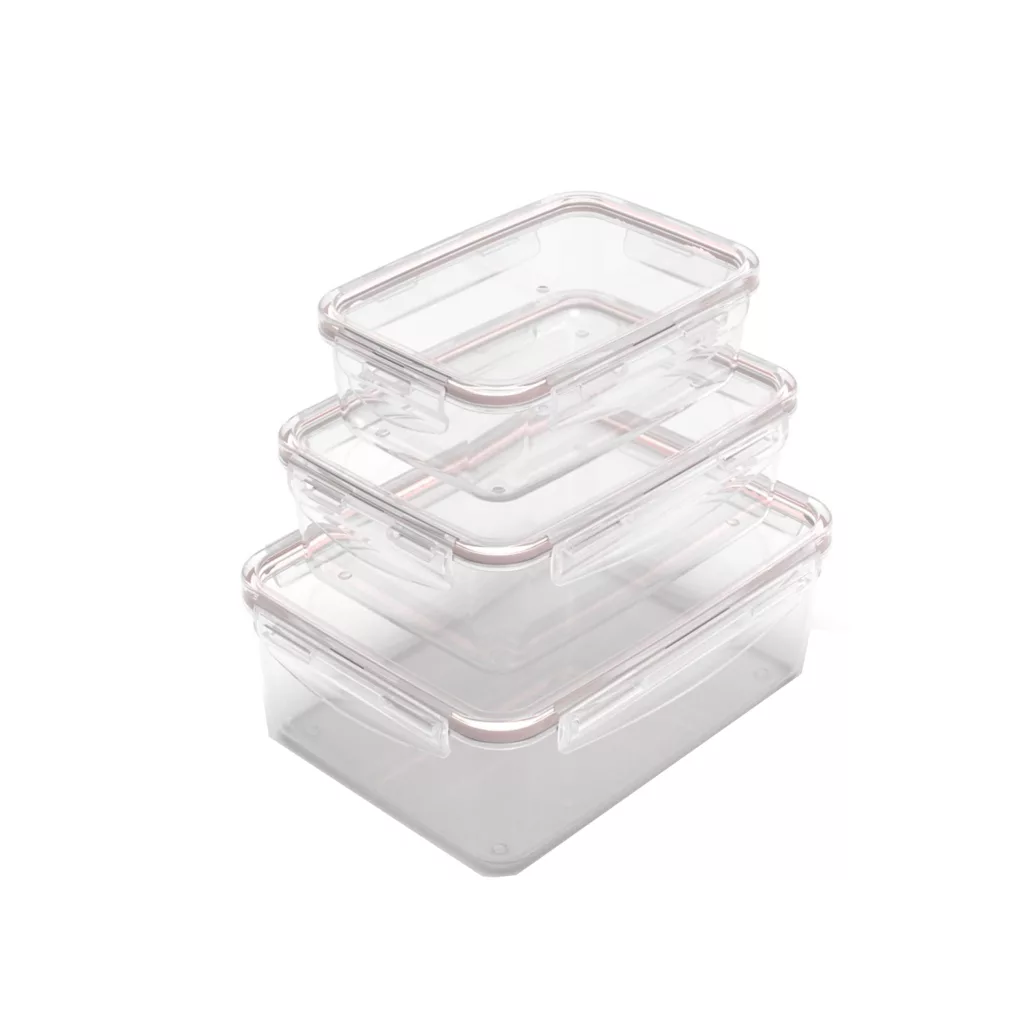 ظرف نگهدارنده ویرو پلاستیک مدل ماکروویو ایزی لاک مجموعه 3 عددی