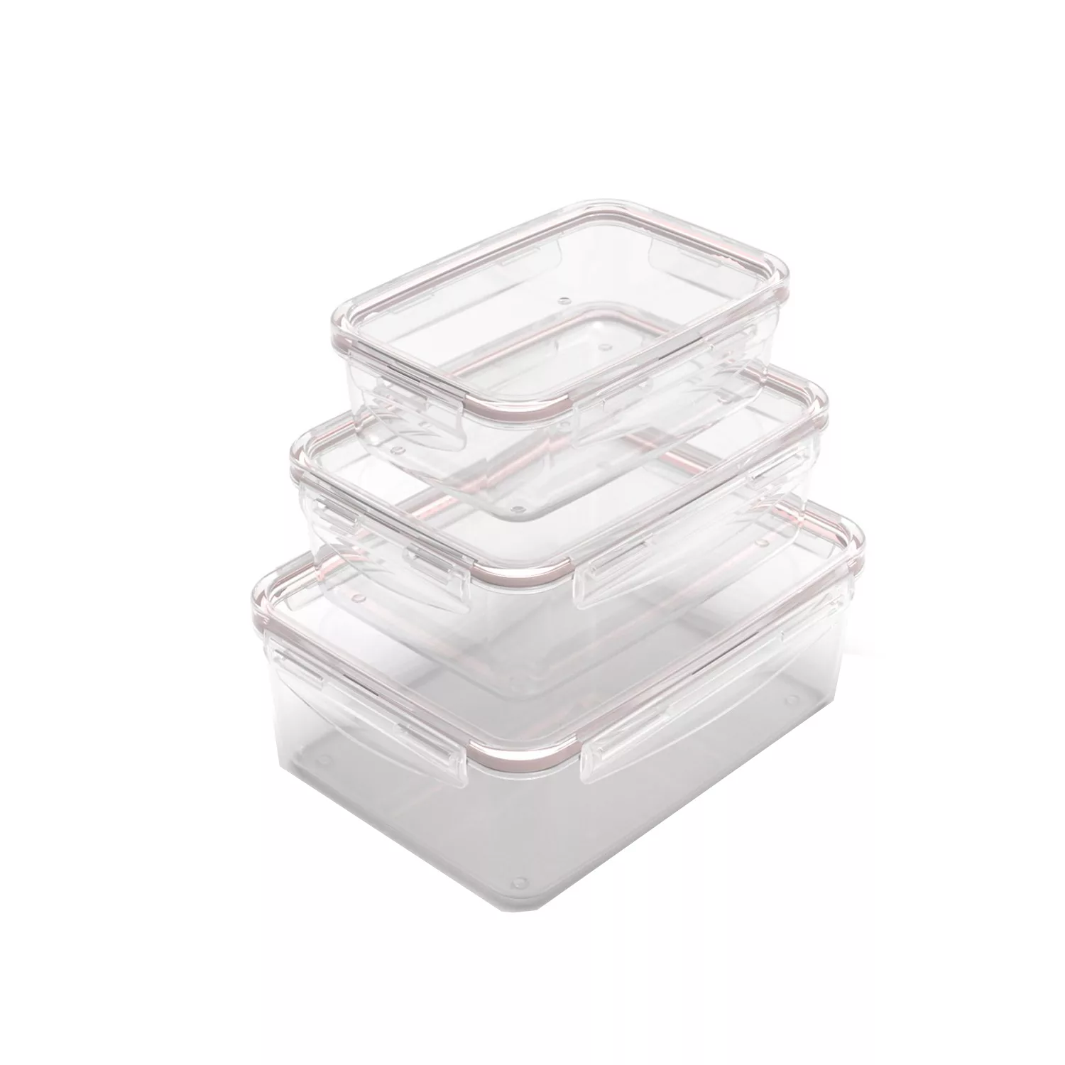 ظرف نگهدارنده ویرو پلاستیک مدل ماکروویو ایزی لاک مجموعه 3 عددی