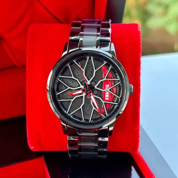 ساعت مچی عقربه‌ای مردانه کوارتز اسکمی مدل رینگ چرخان