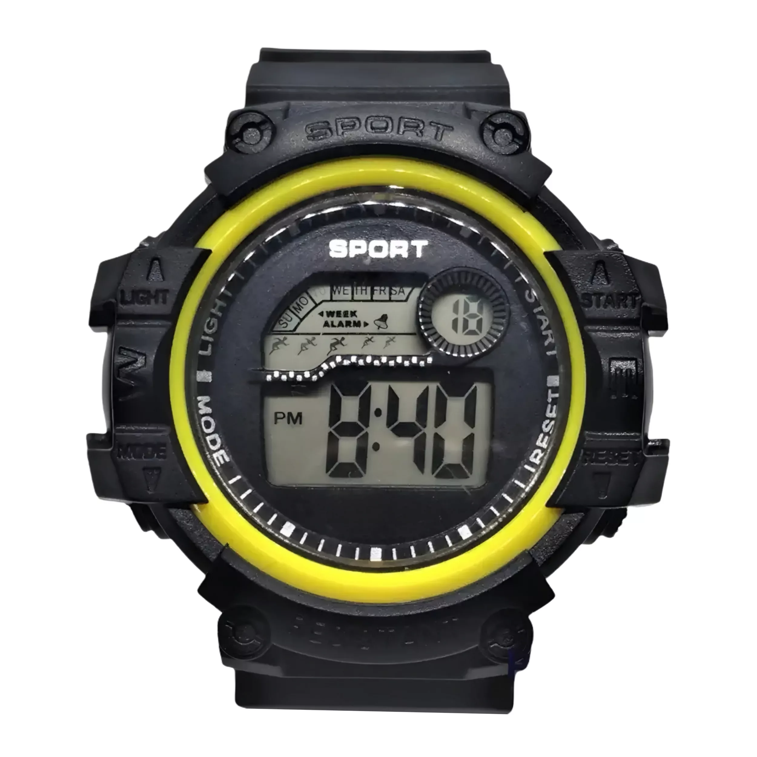 ساعت مچی دیجیتال مدل تک زمانه بند پیو کرنومتر دار کد a1