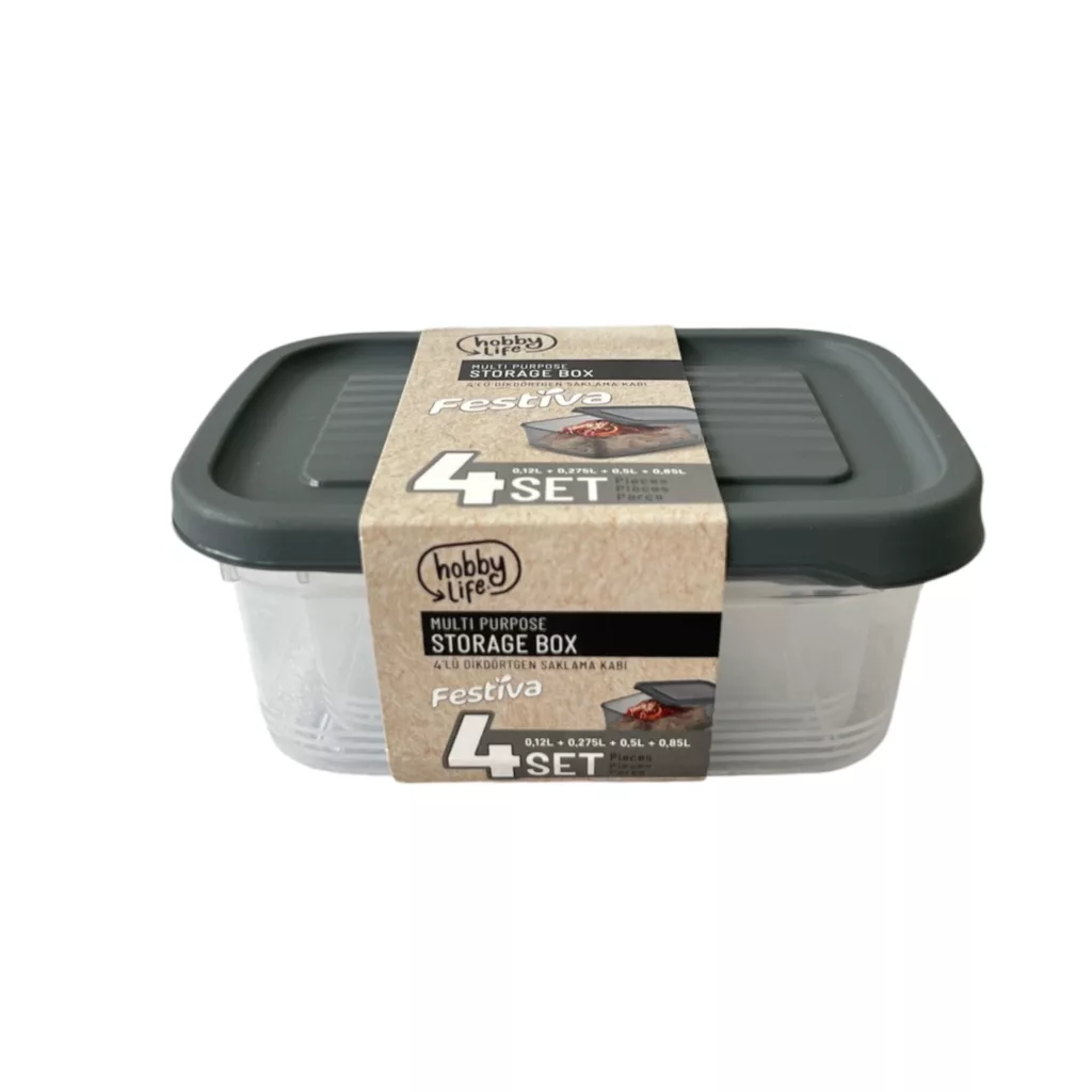 ظرف نگهدارنده هوبی لایف مدل فستیوا کد 021361 مجموعه 4 عددی