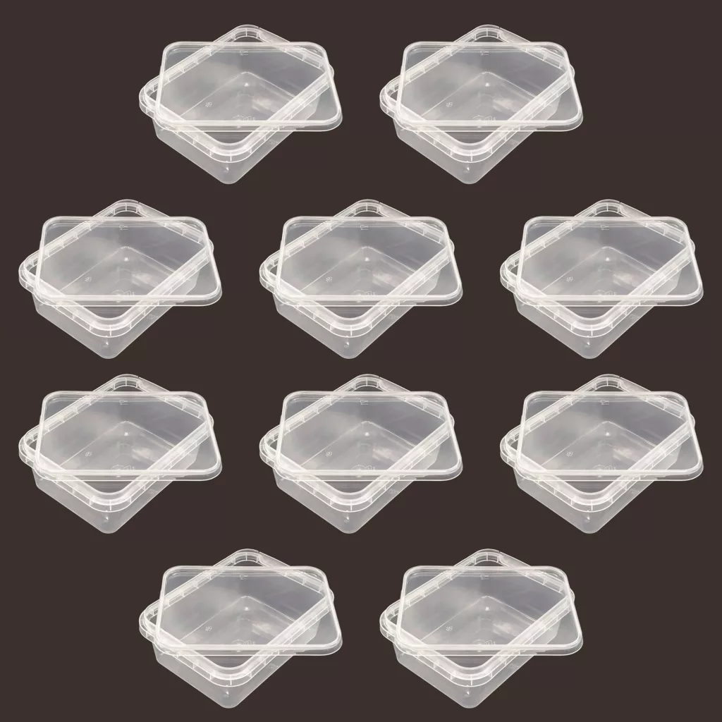 ظرف نگهدارنده پولاد پویش مدل فریزری کد 400cc بسته 10 عددی