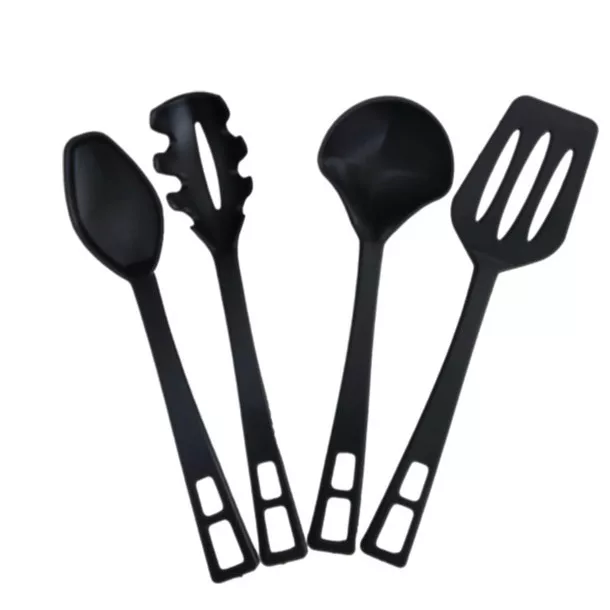 ست کفگیر و ملاقه 5 پارچه دسینی مدل پایه چوبی